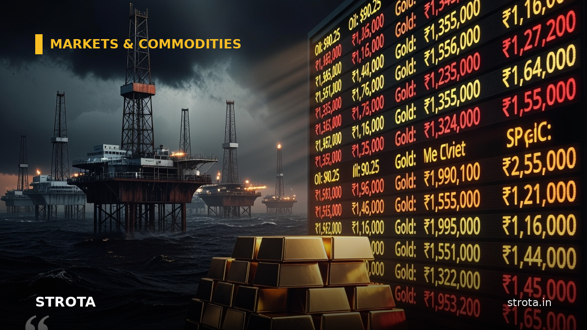 Gold Hits ₹1.44 Lakh, Oil Crosses $90 as Middle East Conflict Enters 11th Day