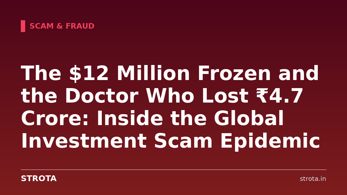 The $12 Million Frozen and the Doctor Who Lost ₹4.7 Crore: Inside the Global Investment Scam Epidemic