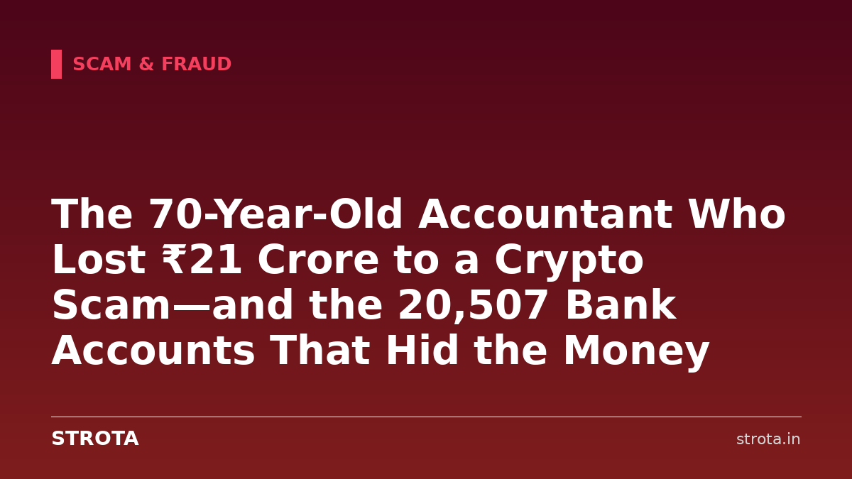 The 70-Year-Old Accountant Who Lost ₹21 Crore to a Crypto Scam—and the 20,507 Bank Accounts That Hid the Money