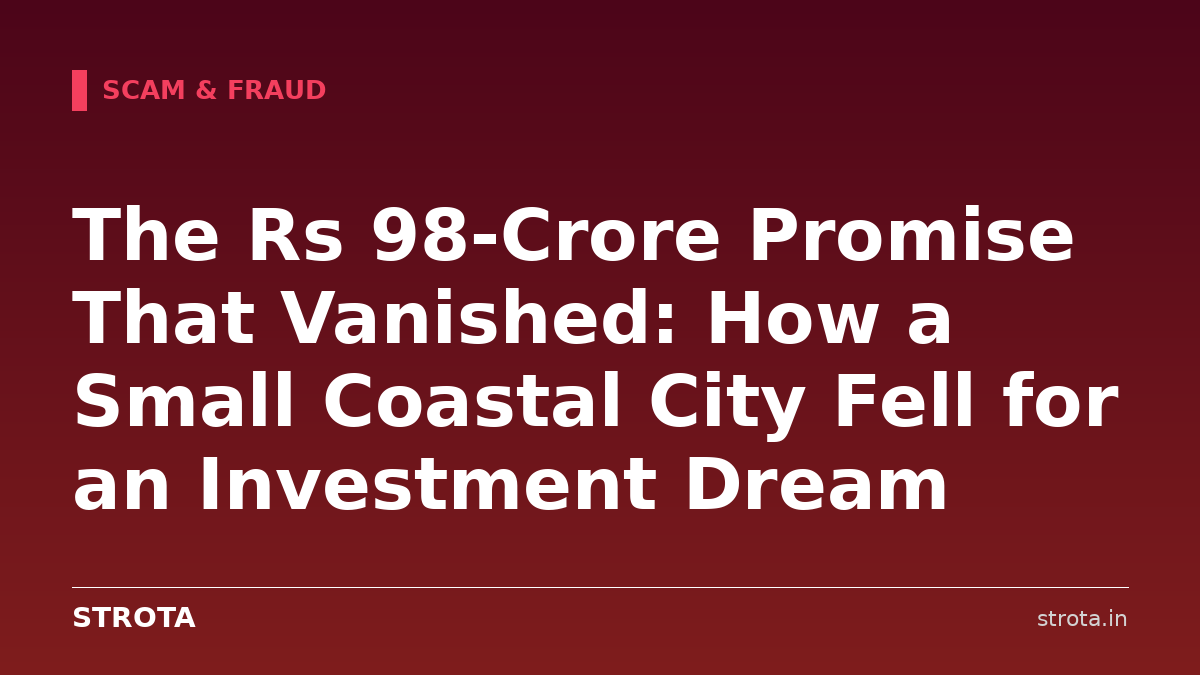 The Rs 98-Crore Promise That Vanished: How a Small Coastal City Fell for an Investment Dream