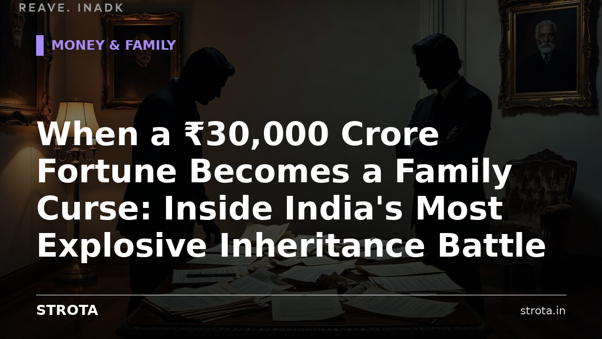When a ₹30,000 Crore Fortune Becomes a Family Curse: Inside India's Most Explosive Inheritance Battle